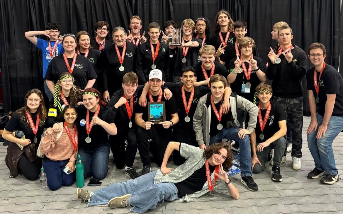 Team 1466 with their award at the Magnolia Regional